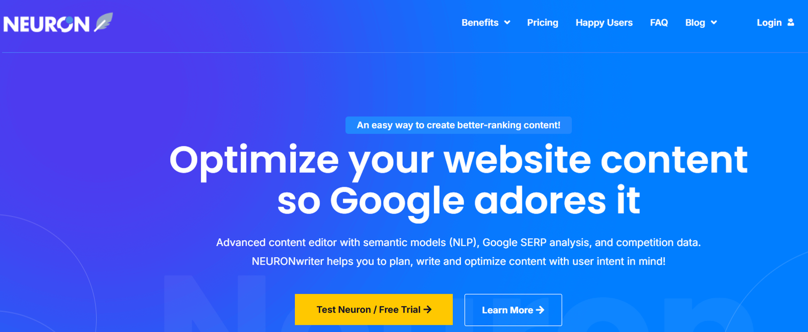neuronwriter homepage